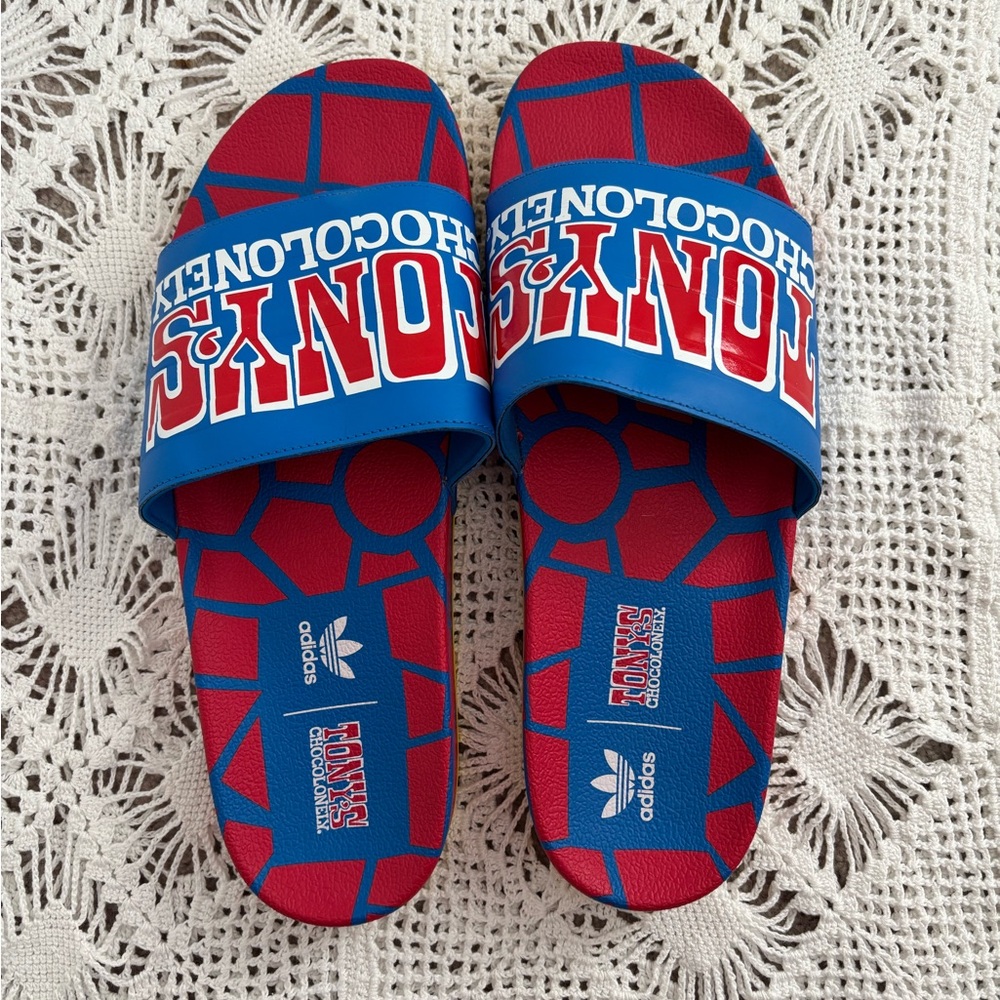 Adidas x Tony’s Chocolonely Red, White, Blue and Yellow - Men’s Slide Sandals